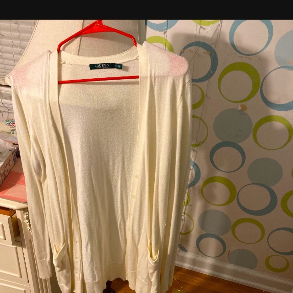 Cardigan Ralph Lauren white medium like new